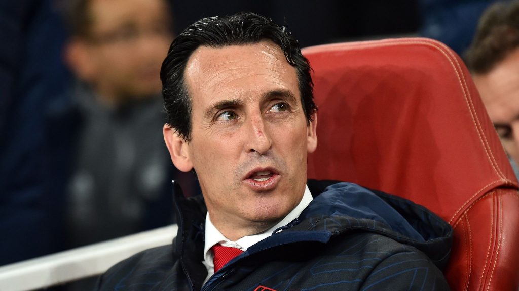 Unai Emery during his tenure as Arsenal manager.