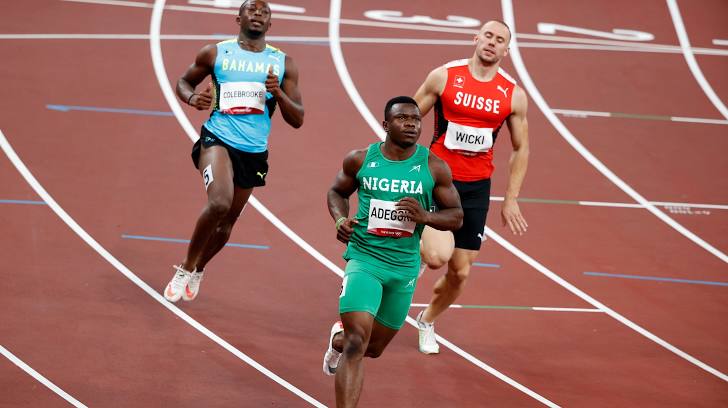 Athletes going through 100m race at Tokyo Olympics 2020 in Japan (Picture via: Getty Images)