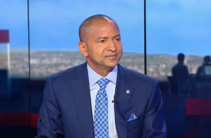 Democratic Republic of Congo politician and businessman Moise Katumbi speaking during a television interview recently.
