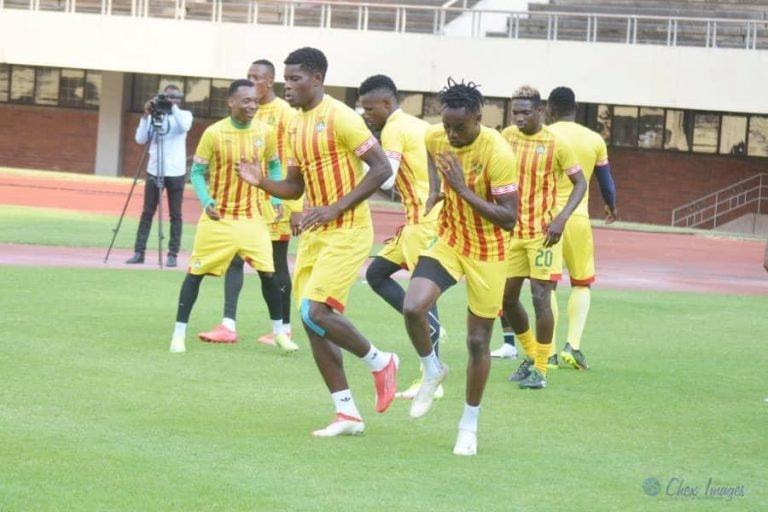 France-based duo Marshall Munetsi and Tino Kadewere going through their paces during a national team training (PIC: Chex Images)