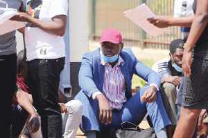 Michael Freeman Chingwaru the violent teacher at Harare Magistrate Court waiting for trial (PIC: NewZimbabwe)