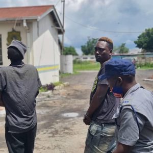 Zimdancehall chanter Silent Killer is seen in this picture in handcuffs after being arrested for attempted murder.