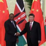 China President Xi Jinping (R) and Kenya President Uhuru Kenyatta (L) during a meeting