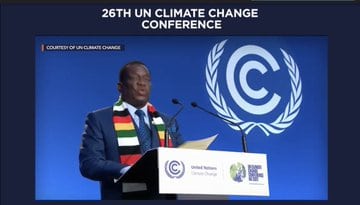 President Mnangagwa Speaking At The COP26 Summit