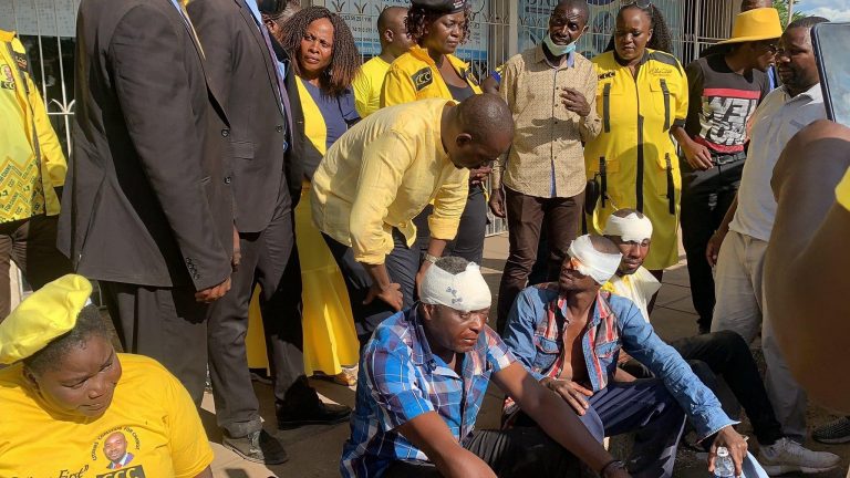 Zanu PF thugs invade Chamisa’s rally in Kwekwe, killing 1 and injuring 17 people 2 Zanu PF thugs invade Chamisa’s rally in Kwekwe, killing 1 and injuring 17 people