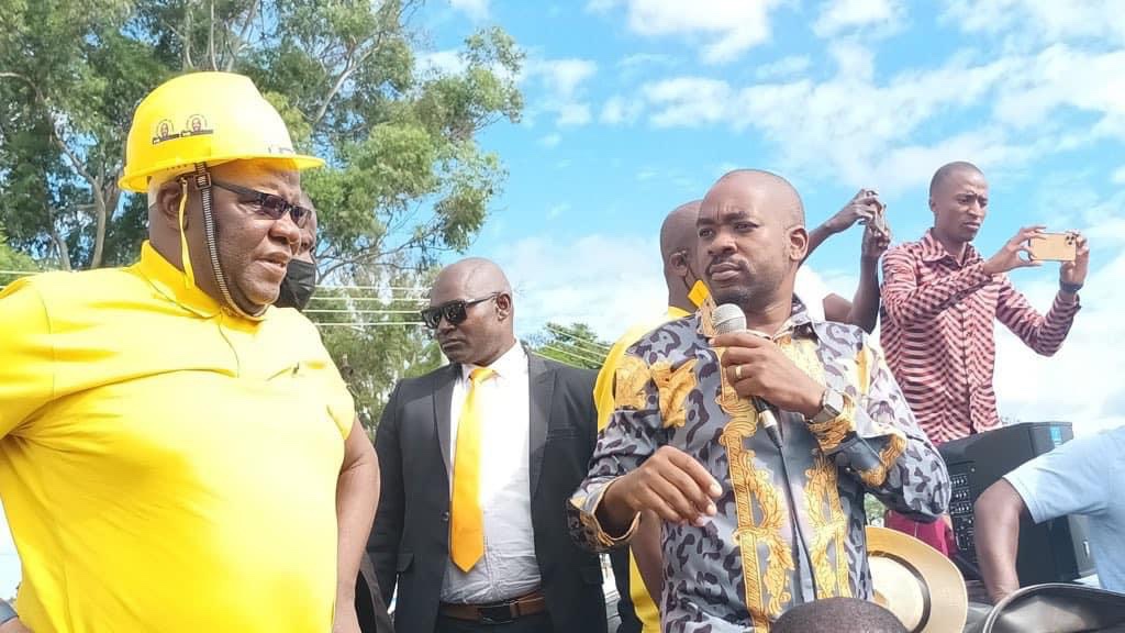 Citizens Coalition for Change CCC leader Nelson Chamisa and former finance minister Tendai Biti during a public rally recently.