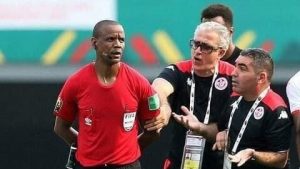 Home 8 Zambian refree Janny Sikazwe ended the Tunisia versus Mali match before full time.