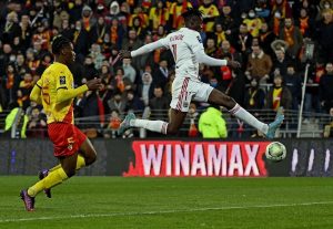 Home 8 Lyon striker Tino Kadewere scored first goal of the season against Lens