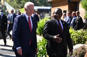 Joe Biden and Cyril Ramaphosa