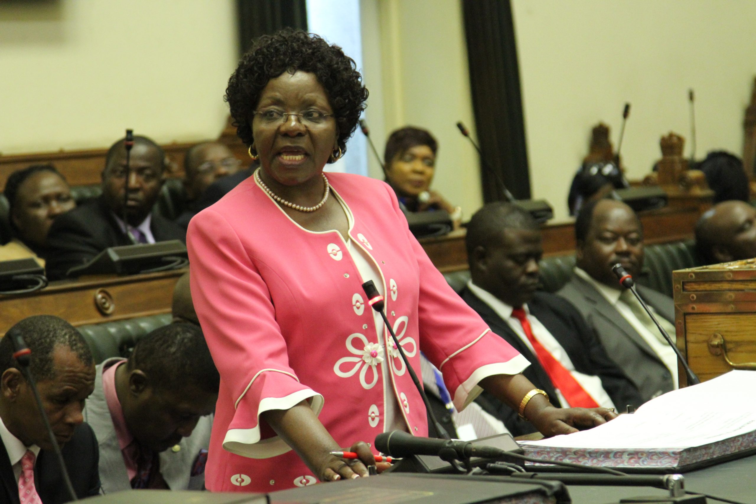 Sithembiso Nyoni MP Nkayi North for gives her congratulatory speech to Jacob Mudenda the new speaker of parliament