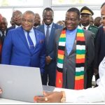 Zimbabwe President Mnangagwa and Netone Group Chief Operating Officer Jeremiah Munembe