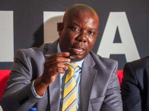 ZIFA acting President Gift Banda addressing the press on 10th June 2022