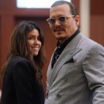 Johnny Depp in court during a case against former wife Amber Heard