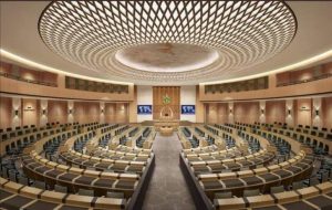 The new parliament of Zimbabwe in Mount Hampden funded by China ready for use