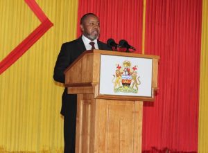 Home 8 Malawi Vice President Saulos Chilima speaking at the COCHAM conference in Lilongwe.