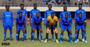 Castle Lager Premier League club Dynamos squad posing for a team photo before a match at the National Sports Stadium recently.
