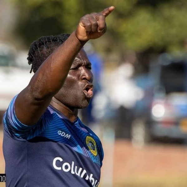 Home 152 NRSL side Golden Eagles FC coach Gilbert Mushangazhike barking instructions on the touchline in the match against Simba Bhora recently.