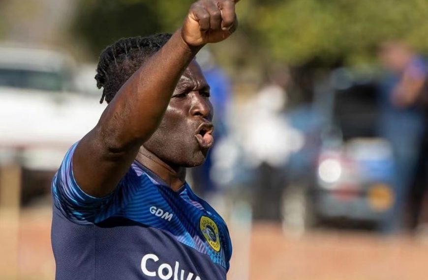 NRSL side Golden Eagles FC coach Gilbert Mushangazhike barking instructions on the touchline in the match against Simba Bhora recently.