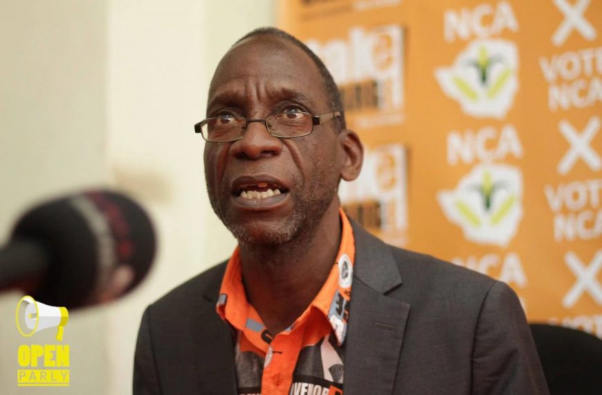 National Constitutional Assembly President Lovemore Madhuku addressing reporters at a news conference in Harare.