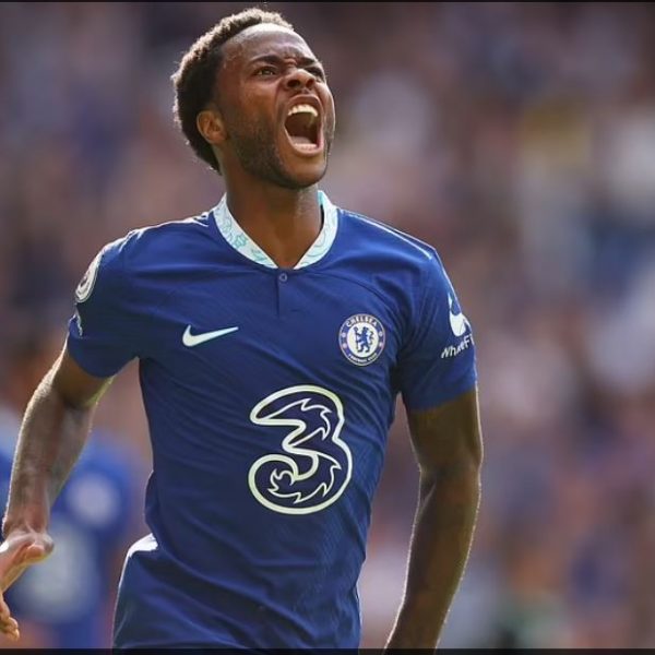 Home 166 Raheem Sterling scores his first goals for Chelsea as 10 man Blues beat Leicester City at 2-1 at Stamford Bridge on Saturday