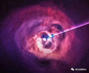 NASA released an audio clip of sound waves from a black hole at the center of the Perseus galaxy cluster on Monday.