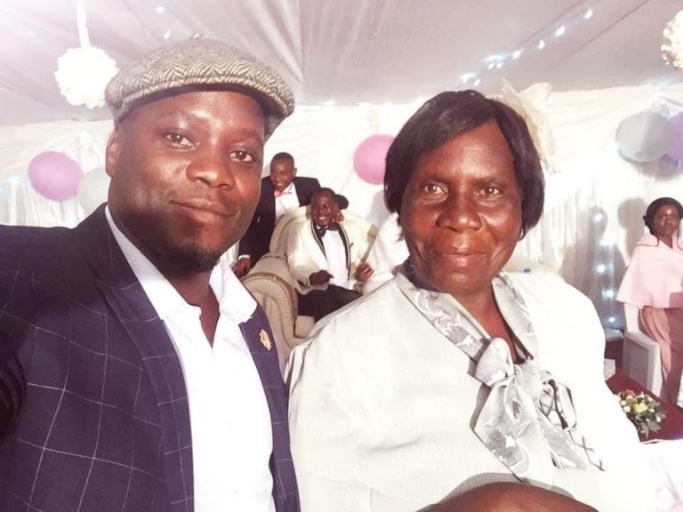 Veteran actress Mai Sorobhi, real name, Rhoda Mtembe (Muchabaiwa) of the Paraffin series fame with grandson Admire Kuzhangaira better known as Bhutisi