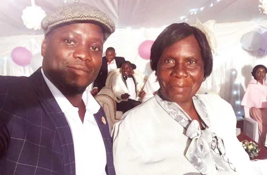 Veteran actress Mai Sorobhi, real name, Rhoda Mtembe (Muchabaiwa) of the Paraffin series fame with grandson Admire Kuzhangaira better known as Bhutisi