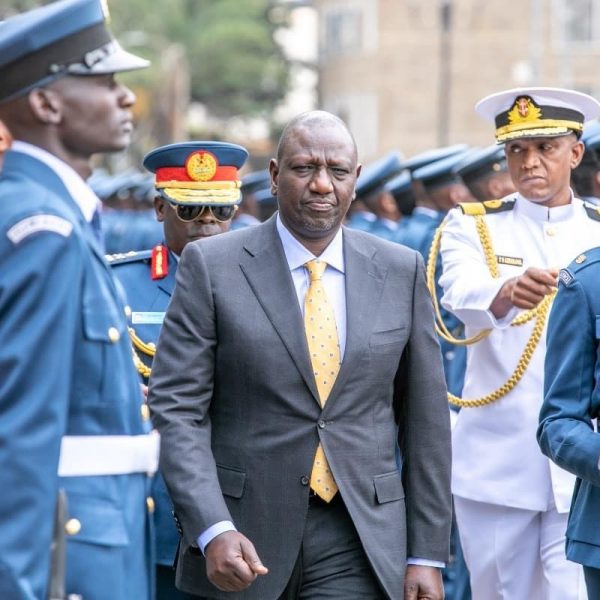 Home 25 President William Ruto inspecting the Guard of Honour during the official opening of the 13th Parliament, The Parliament of Kenya, Nairobi on Thursday 29th September 2022.