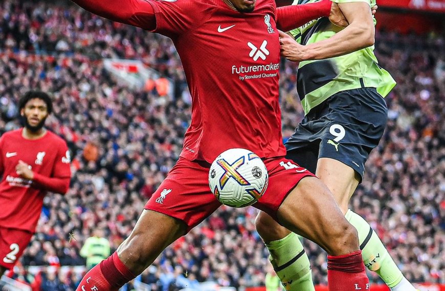 Liverpool defender Virgil van Dijk kept EPL runaway top scorer Erling Haaland under check during the 1-0 win over Manchester City at Anfield on Sunday, 16th October 2022.