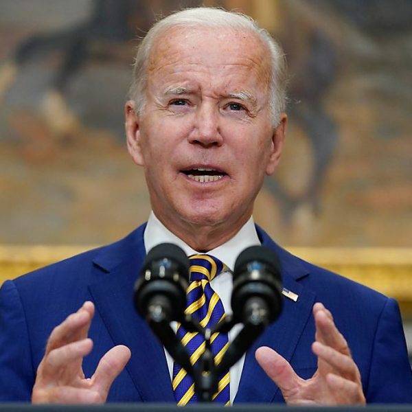 United States President Joe Biden during an address to the state.