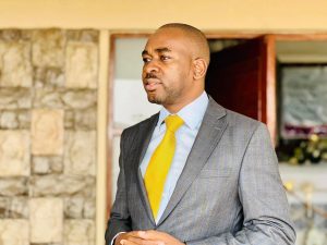 Citizens Coalition for Change (CCC) leader Nelson Chamisa delivering a keynote speech at a funeral on 13th October 2022.