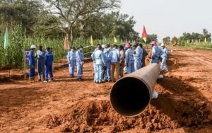 Africa's longest pipeline is being built near Gaya in southwestern Niger, near the border with Benin by Chinese and Nigerien engineers.
