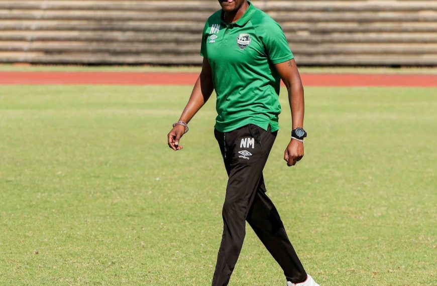 Home 25 FC Platinum coach Norman Mapeza at the National Sports Stadium during a Castle Lager Premier Soccer League match.