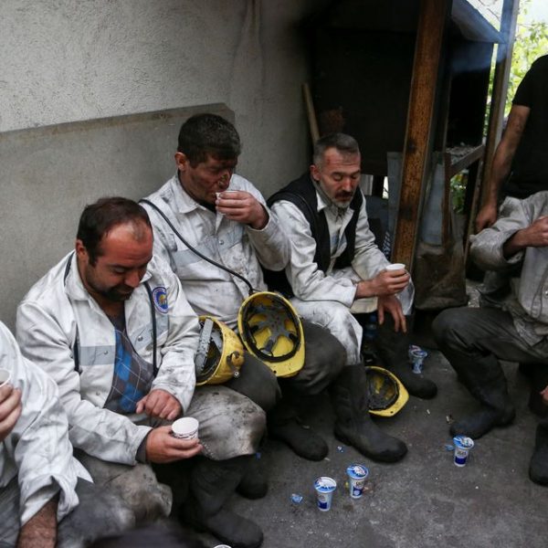 Home 126 Members of a rescue team rest outside the coal mine as search and rescue operation continues after an explosion, in Amasra in the northern Bartin province, Turkey October 15, 2022.