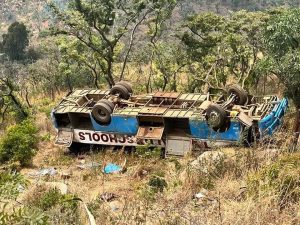 A footage of the Tynwald High School bus after the horrific accident in Nyanga.
