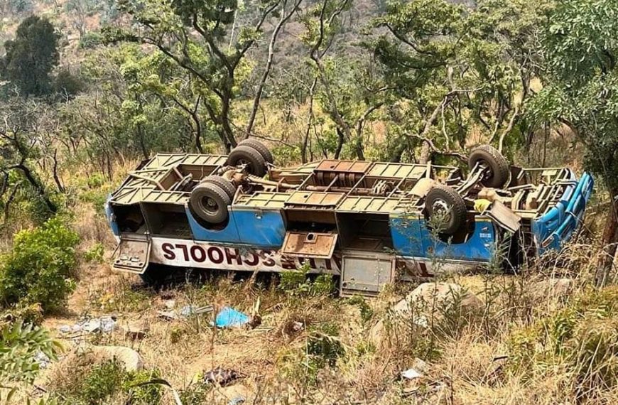 A footage of the Tynwald High School bus after the horrific accident in Nyanga.