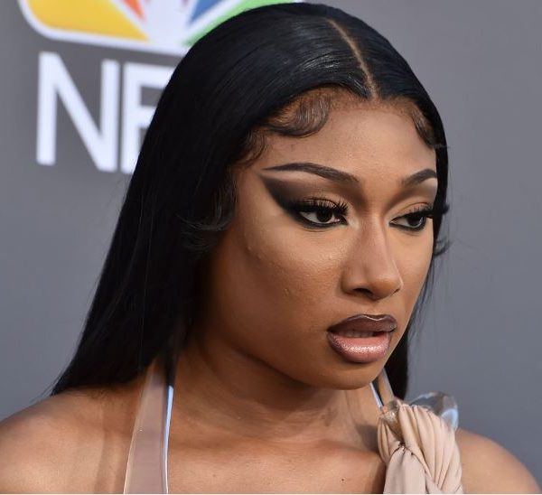 Grammy-winner Megan Thee Stallion at a red carpet event in May 2022.