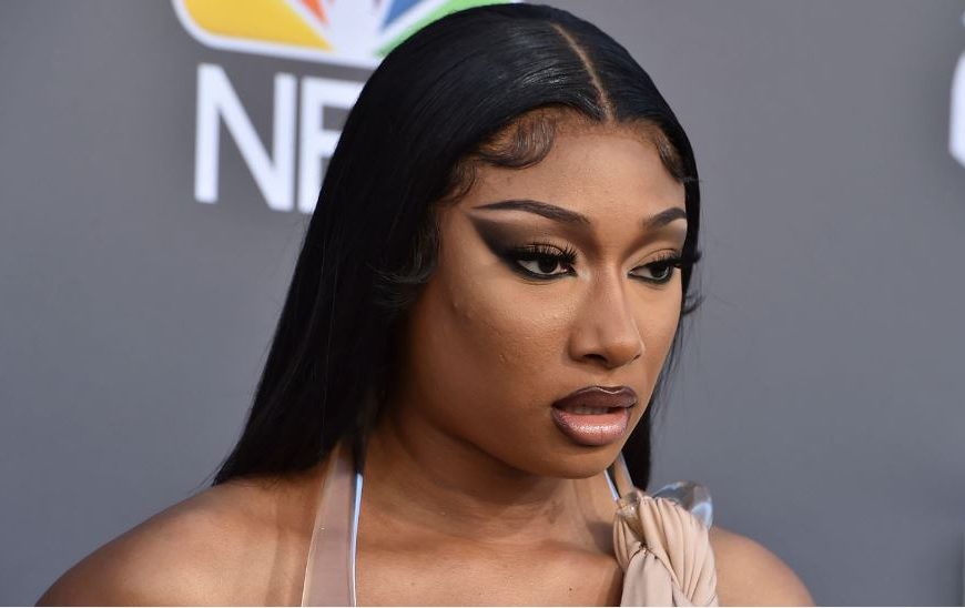 Grammy-winner Megan Thee Stallion at a red carpet event in May 2022.