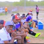 Sua Flamingoes coach Rahman Gumbo following the proceedings from the touchline during a Botswana Premier League match on Wednesday 1st December 2021.