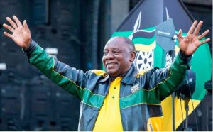 Home 5 President of the African National Congress (ANC) Cyril Ramaphosa during presentation to party delegates.