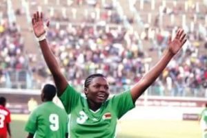 A file photo of Rufaro Machingura starring for the Zimbabwe women's national football team - the Mighty Warriors.