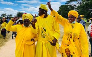 Home 5 A file photo of Citizens Coalition for Change (CCC) staunch supporter Madzibaba Veshanduko with other supporters at a party rally in 2022.