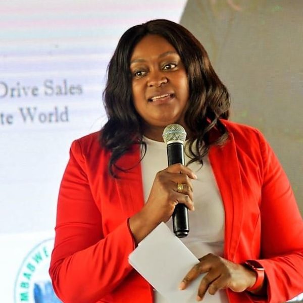 Home 23 Chief Executive of Zimbabwe Tourism Authority, Ms Winnie Muchanyuka speaking at a tourism workshop.