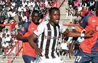A file photo of Highlanders midfielder Divine Mhindirira during a league match at Barbourfields Stadium in Bulawayo.