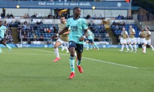 Leicester City starlet Tawanda Maswanhise in action his U23 side in a league match.