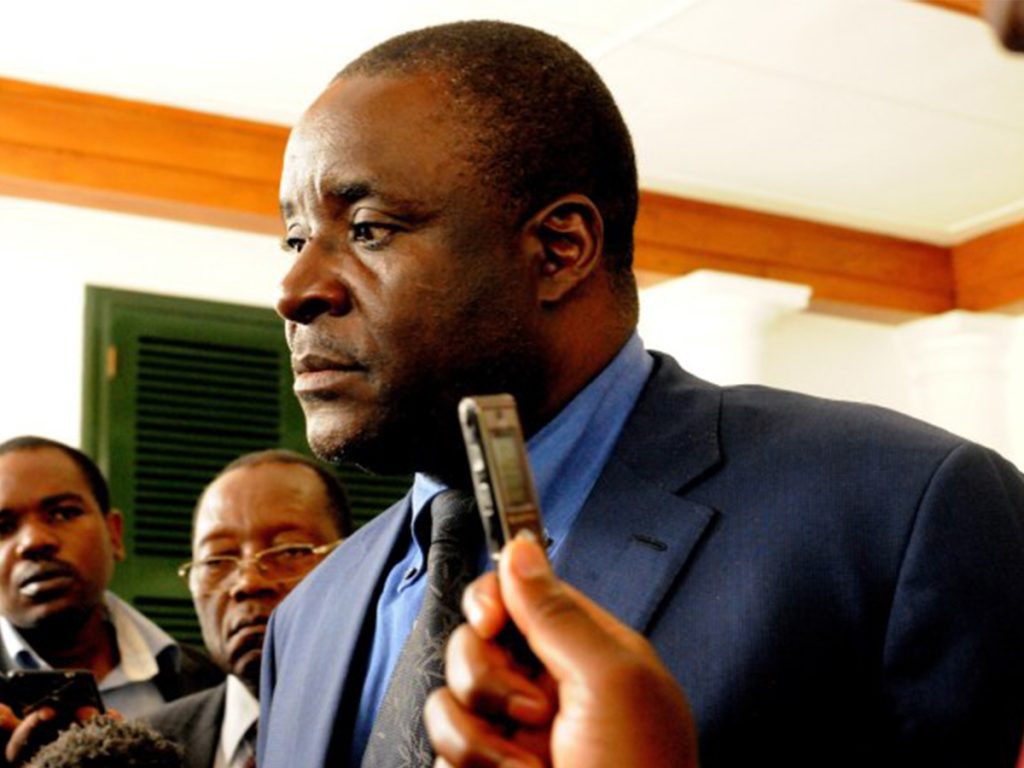 President Emmerson Mnangagwa's spokesperson George Charamba addressing journalists at a state event in Harare recently.