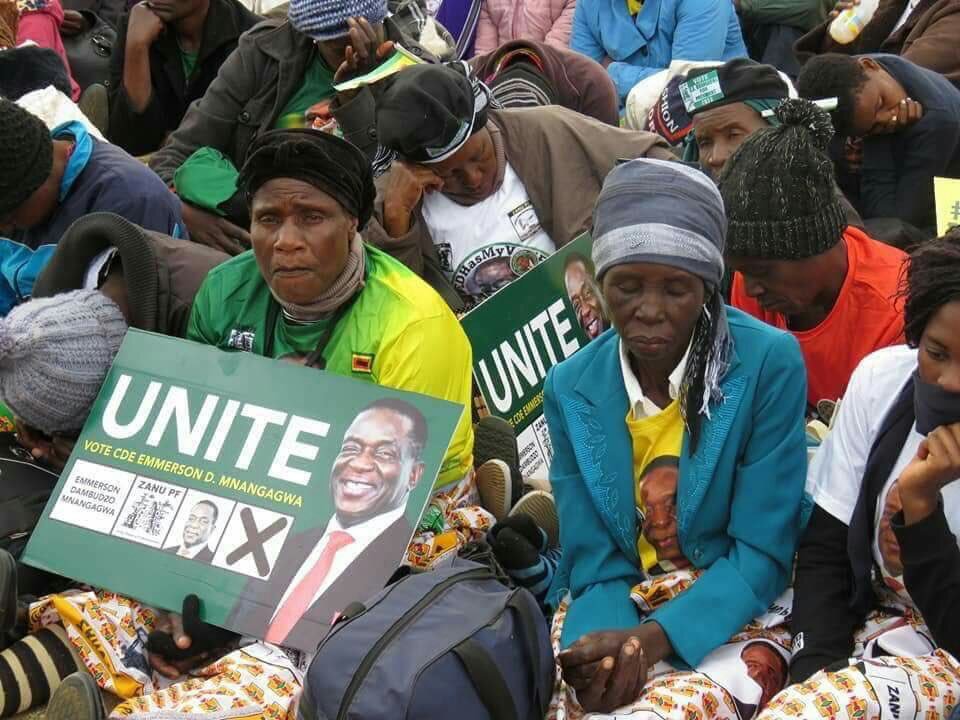 Some unhappy ZANU PF supporters attending a party star rally addressed by President Emmerson Mnangagwa recently.