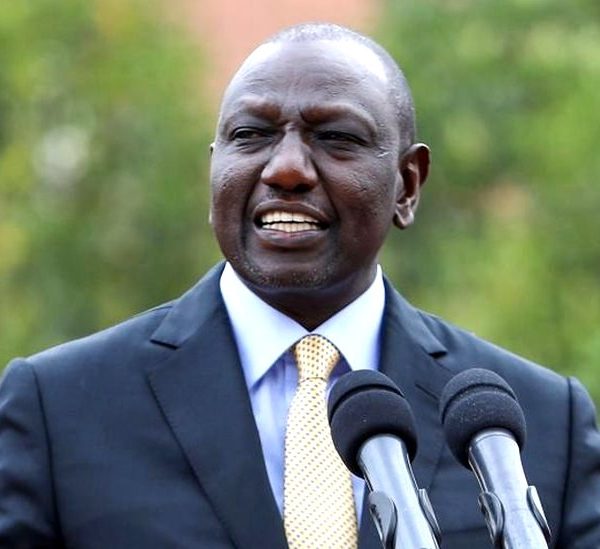 Home 3 Kenya's President William Ruto delivering his remarks during a state press briefing.