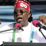 Bola Tinubu speaks during a campaign in Jos, Nigeria, on November 15, 2022.