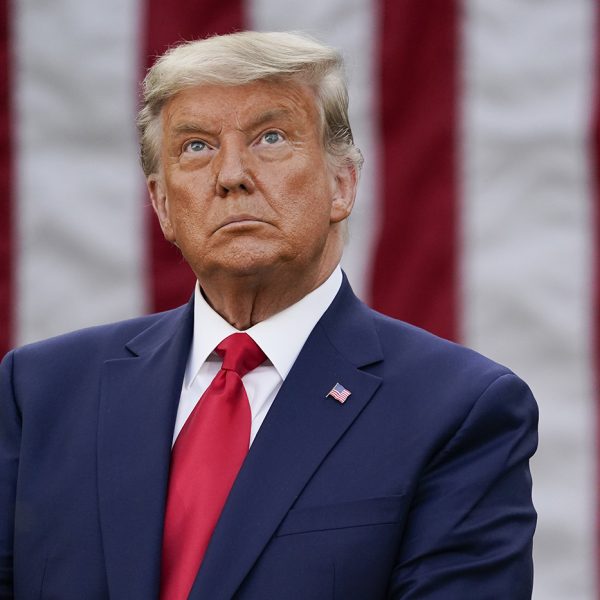 President Donald Trump listens during an event on Operation Warp Speed in the Rose Garden of the White House, Friday, Nov. 13, 2020, in Washington.